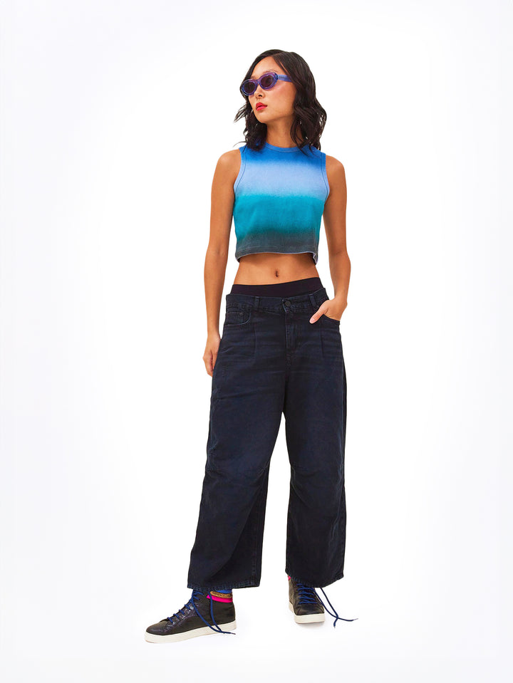 Gradient Cropped Top