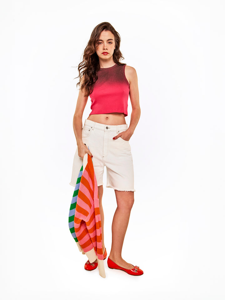 Gradient Cropped Top