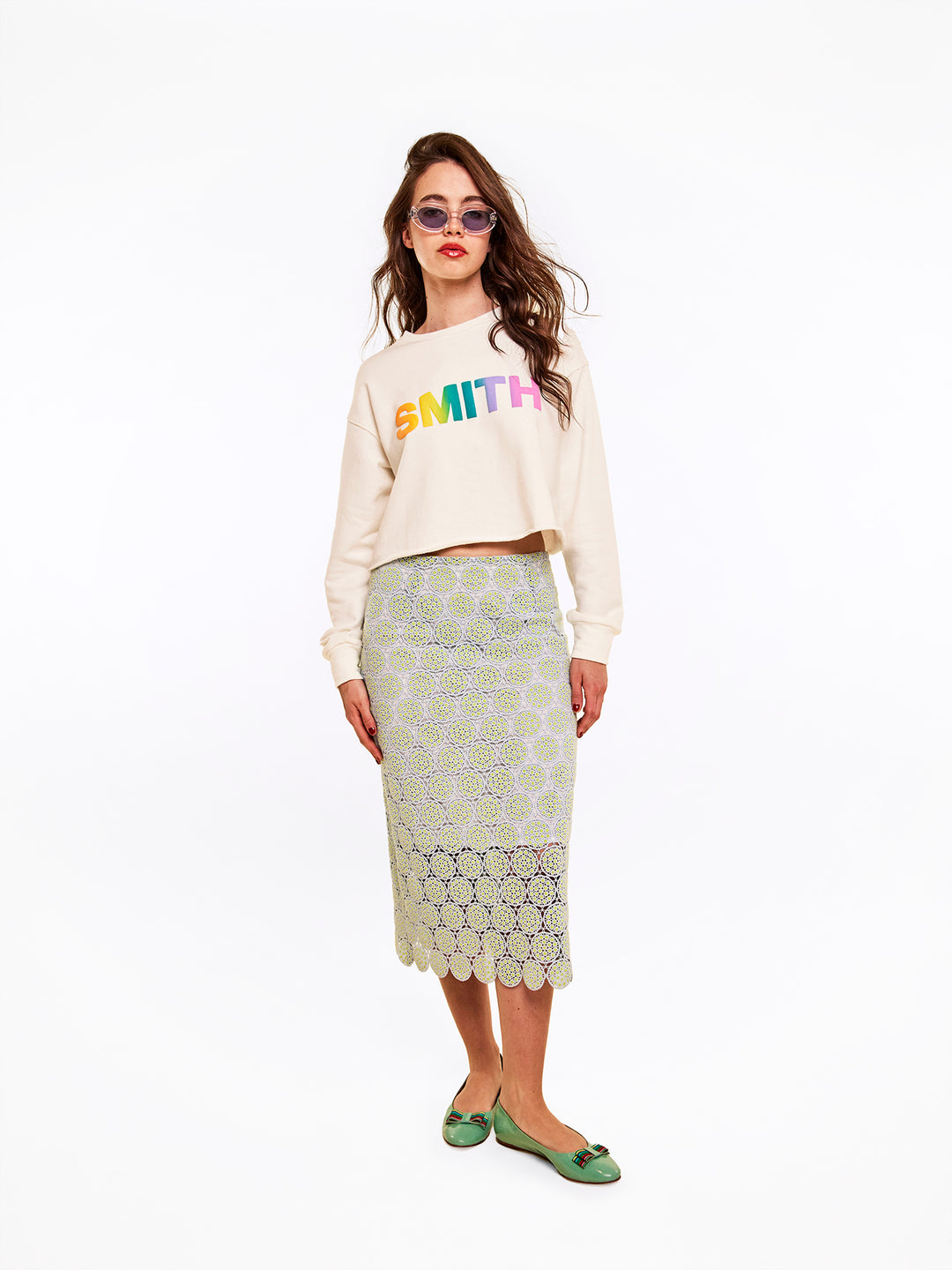 Macaron Cropped Sweatshirt