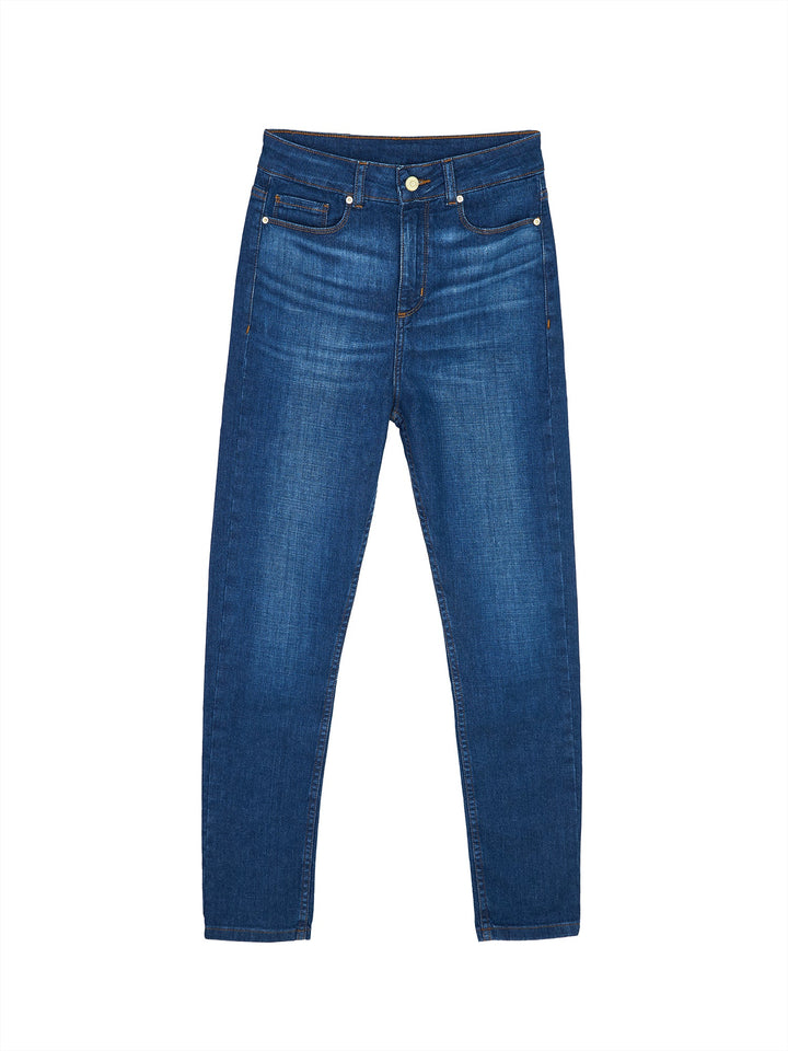 Italian Denim High-Rise Skinny Jeans