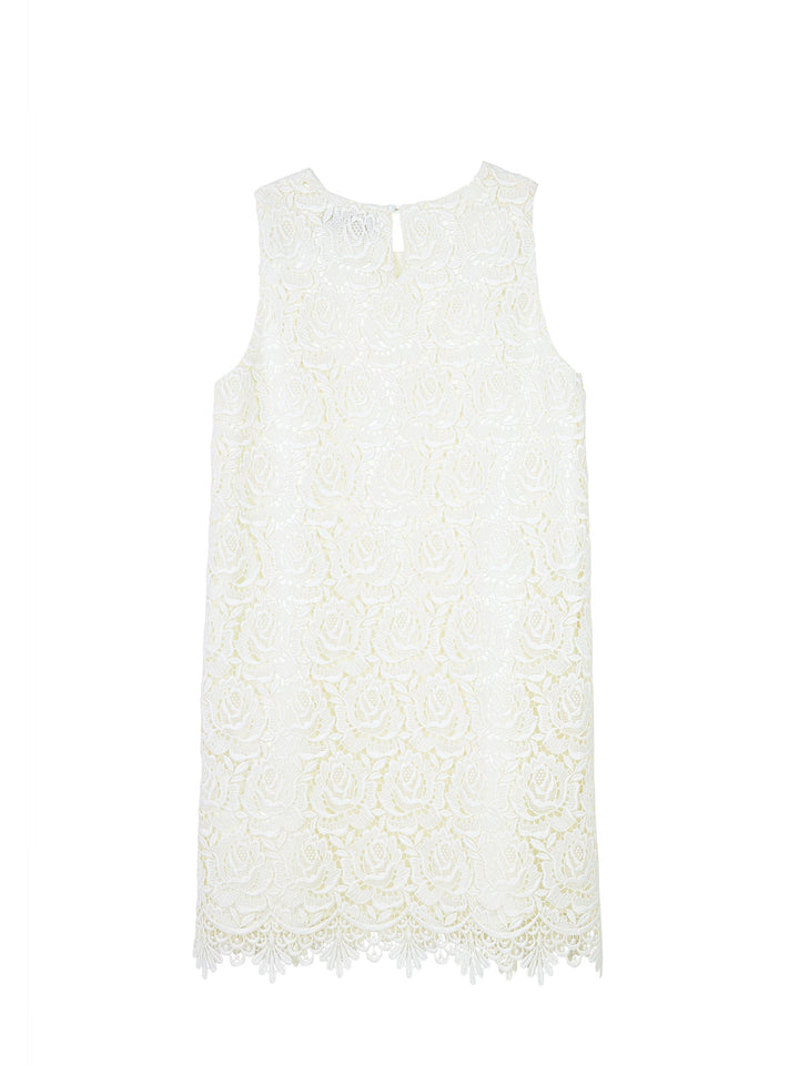 Guipure Sleeveless Mini Dress