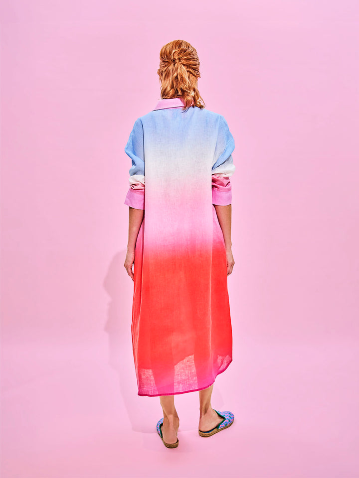 Gradient Shirt Dress