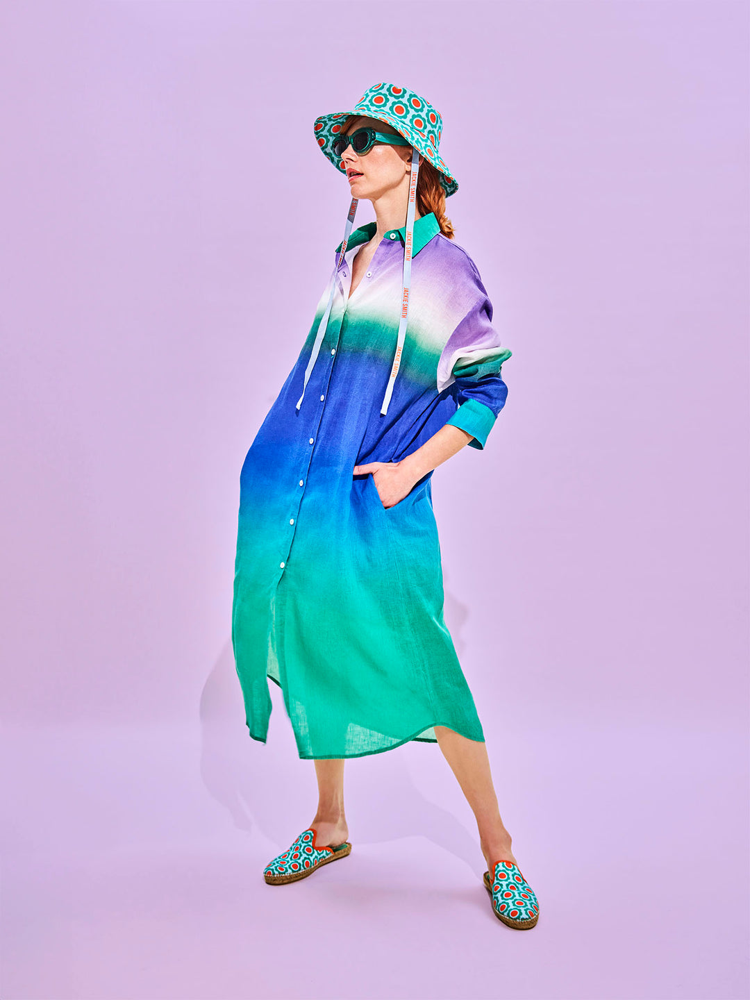 Gradient Shirt Dress