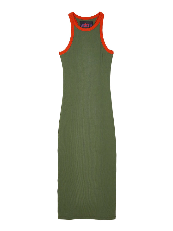 Outline Ribbed-Cotton Midi Dress