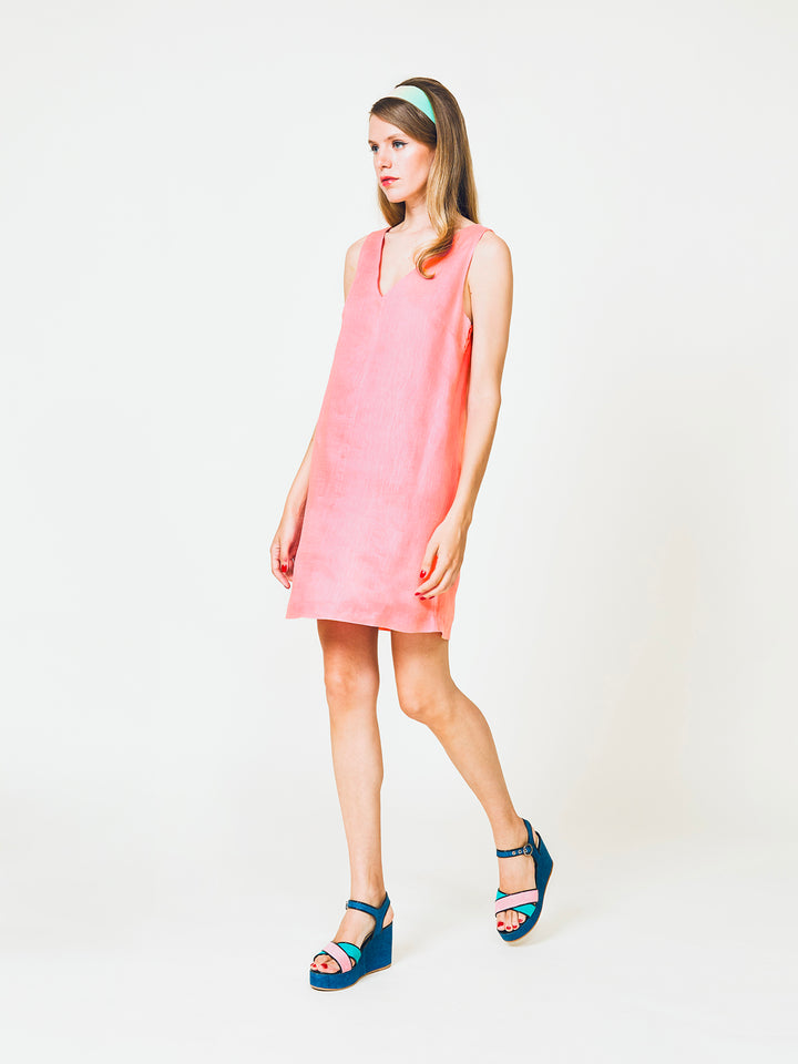 Classic Linen Sleevless Dress